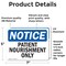Signmission Patient Nourishment Only, 7 in W x Rectangle, Vinyl Decal OS-2PACK-NS-D-57-L-17146 - alternate 5